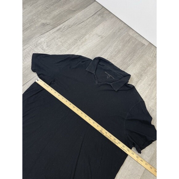 John Varvatos Polo Shirt Mens XXL Black Preppy Cotton Short Sleeve Casual T - Picture 4 of 5